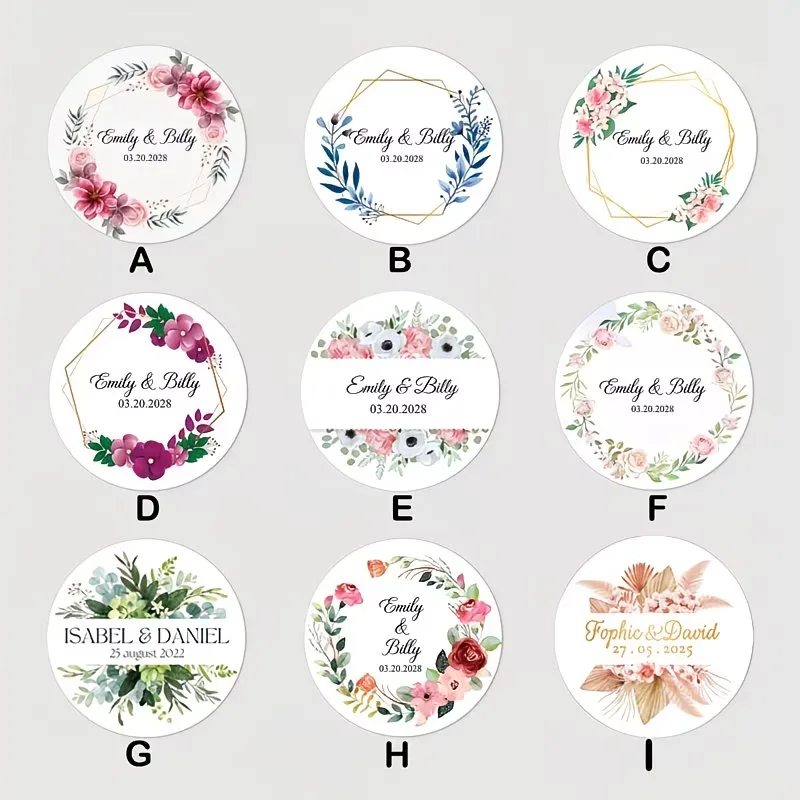 Personalized Floral Custom Stickers