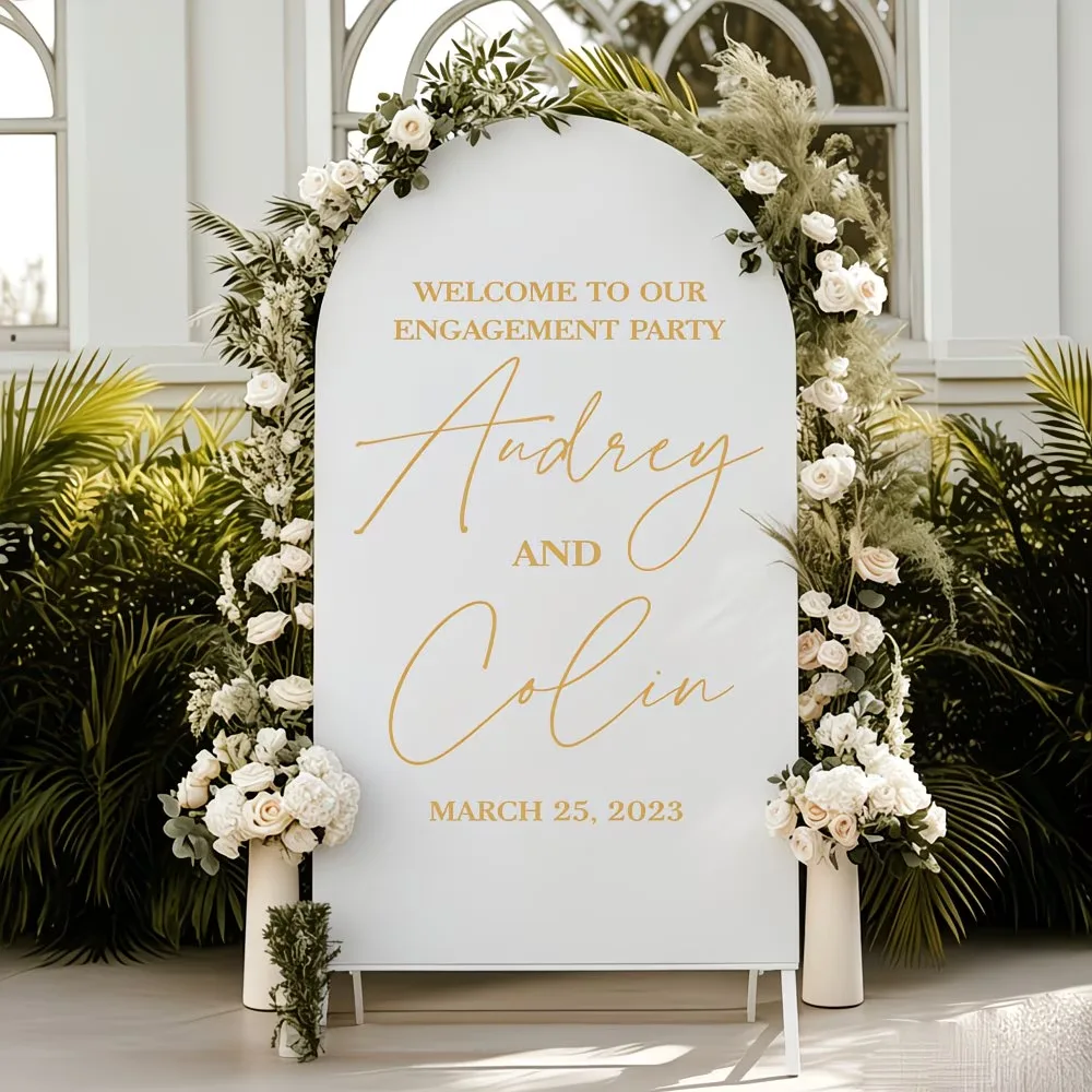 Custom Engagement Party Welcome Sign