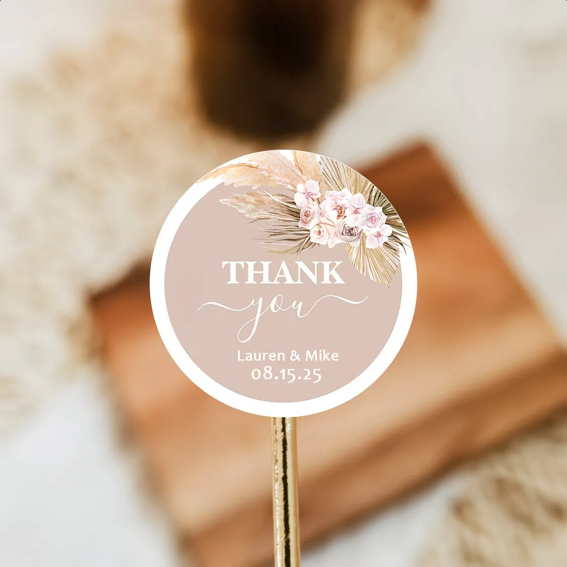 Personalized Engagement and Wedding Thank You Labels